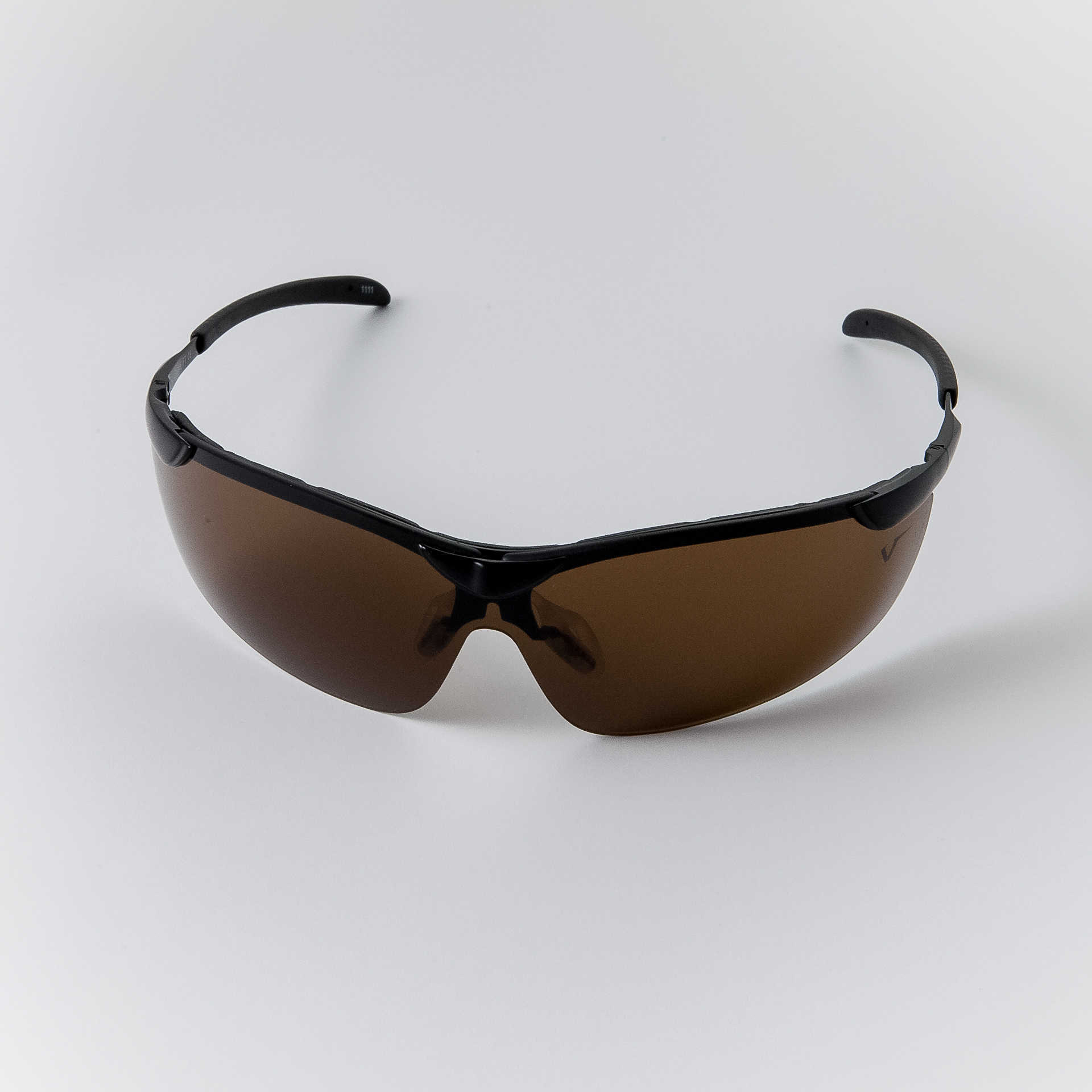 Univet Safety Glasses, Amber Lens, Half-Frame, Black/Orange Frame