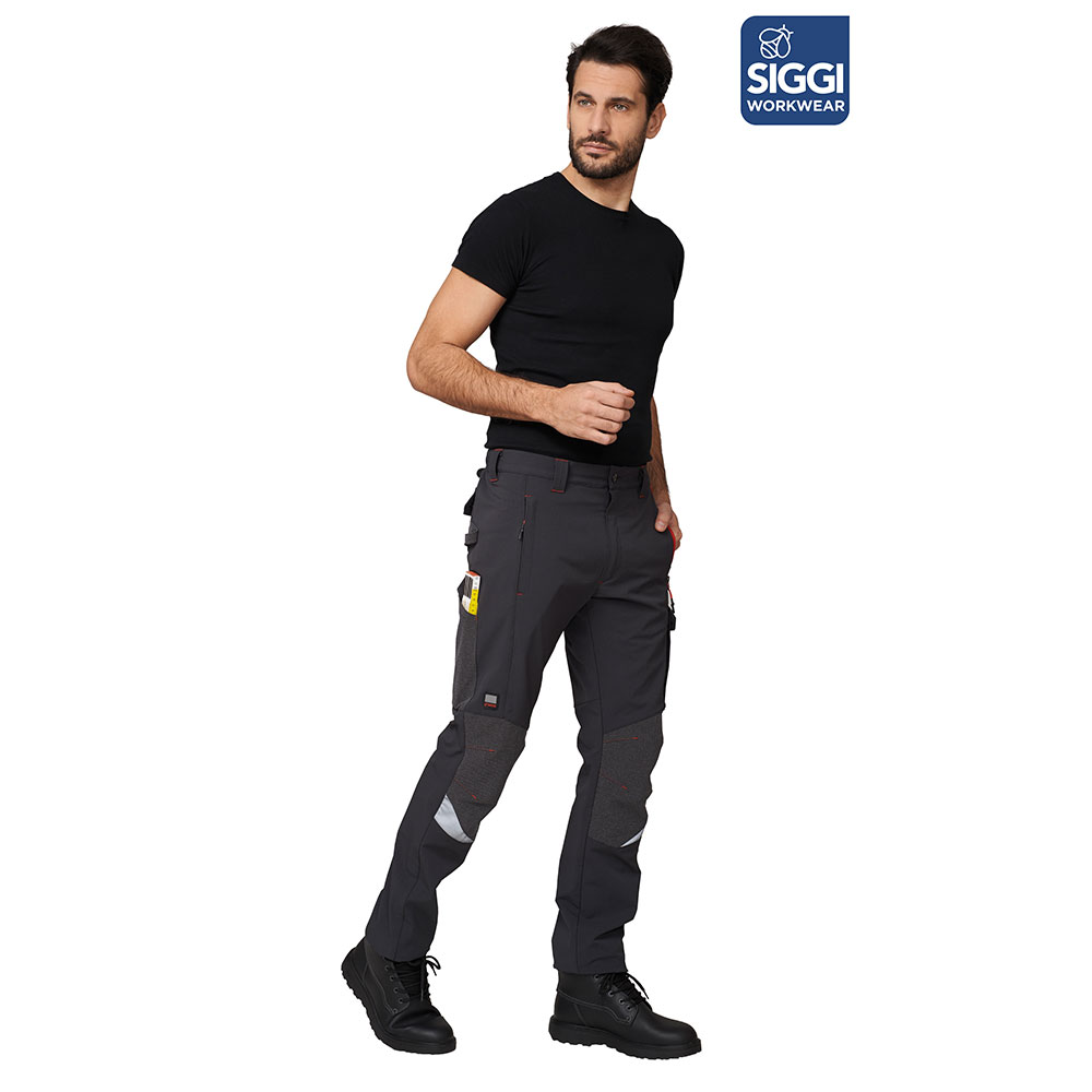 Tight black shop work trousers